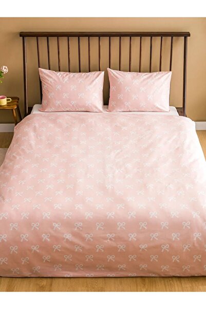 LC Waikiki LCW HOME Σετ Παπλωματοθήκη με Ροζ Φιόγκο