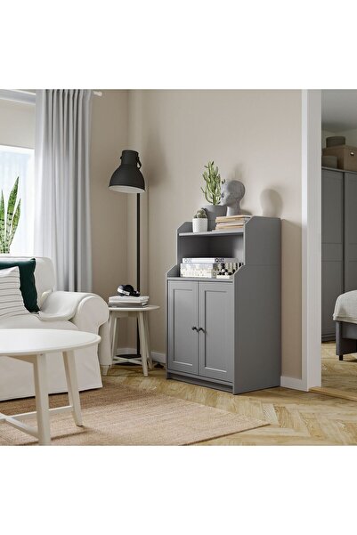 IKEA Büfe, Gri, 70x116 cm Depolama ve Organizasyo Vitrin