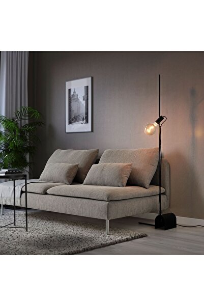 IKEA Yer ve Okuma Lambası, Siyah, 153 cm Lambader