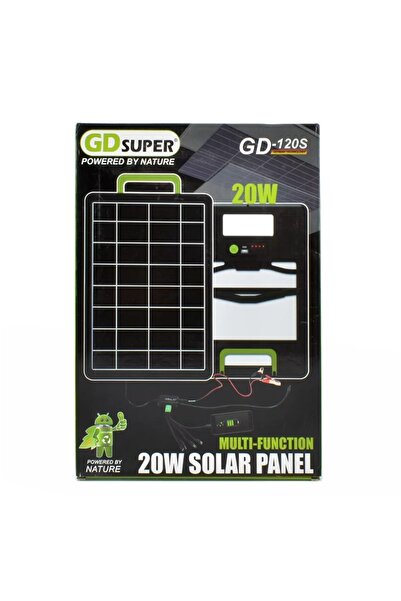 divendi-ro Panou solar de 20W cu baterie de 2400mAh, GD-120S, portabil, ABS, ...