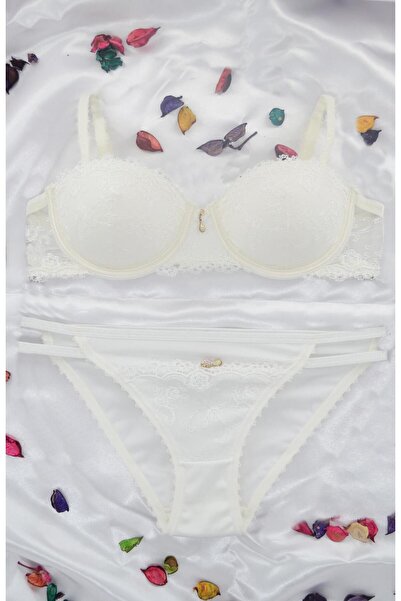 Le Jardin 5050-B Σετ Σουτιέν με Στήριξη και Μπανέλες Voleta Jacquard Strapless