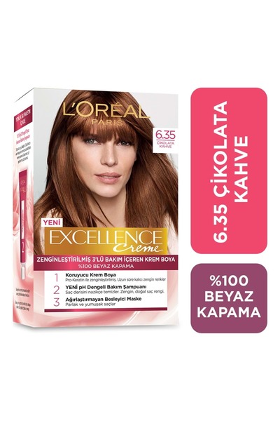 L'Oreal Paris Loreal Paris Excellence Krem Saç Boyası 6/35 Çikolata Kahve