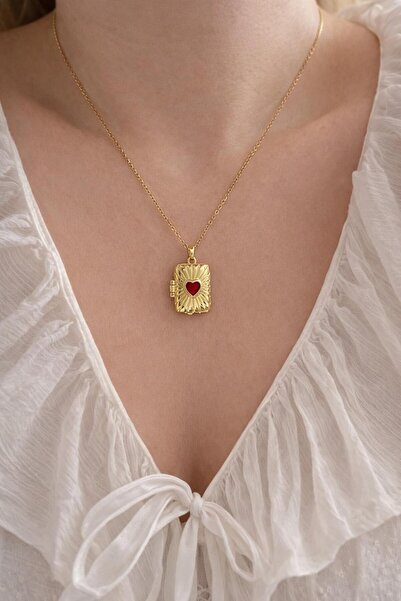 sirius jewelry 316L Çelik Kalpli Kapaklı Kolye