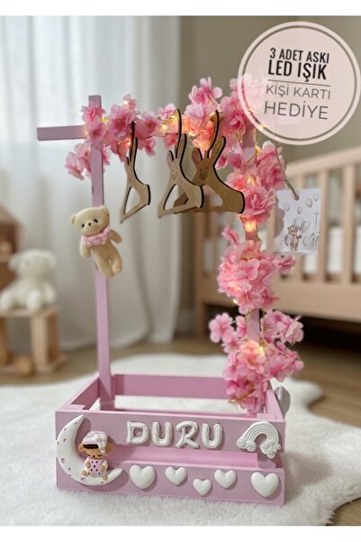 HEDİYE724 40 uçurma sepeti anne bebek hediyelik TEYZE HALA SEPETİ LED IŞIKLI
