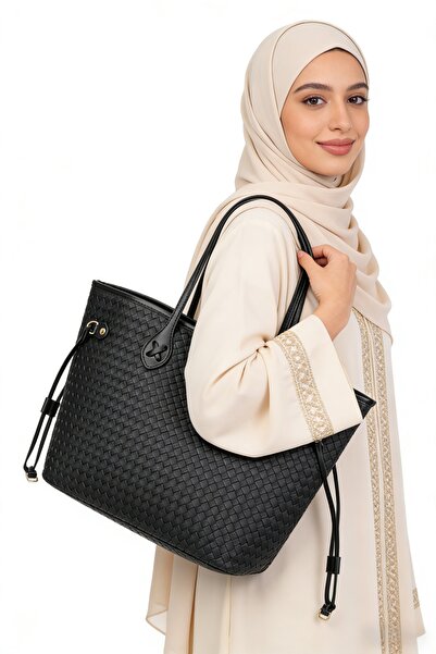 Trend shop Woven Handbag for Women with Coin Purse Big Tote Bag Laptop bag La...