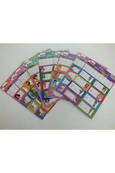 Tanex ملصق مدرسي مع جدول دراسي - 3 حقائب - ملصق مدرسي للأولاد والبنات