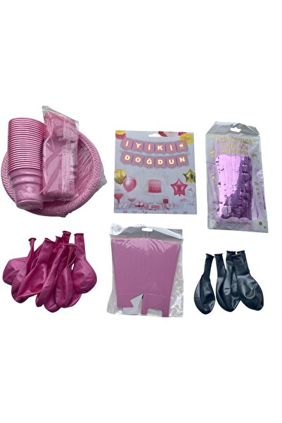 Roll-Up Kutlama Atölyesi Doğum Günü Seti ( Tabak,Çatal,Bardak,Banner,Mısır Ku...