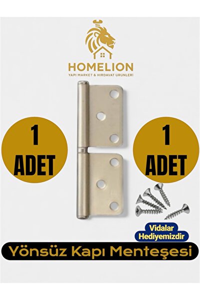 HOMELION 1 ADET Yönsüz Kapı Menteşesi Saten Renk | Sessiz ve Dayanıklı Kapı M...