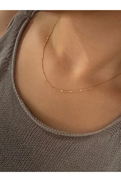 Xui Özel Seri İnce Pullu Zincir Çelik Xuping Kolye /Zarif Pul Detaylı Kolye (...