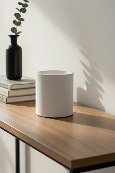 adresiburasi B5858-Beton Silindir Kaktüs Ve Çiçek Saksısı