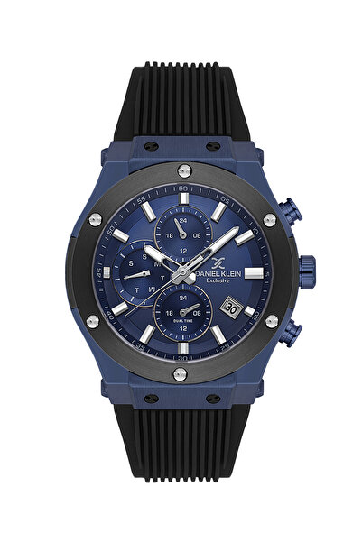 Daniel Klein Exclusive Black Silicone Band Watch for Men DK.1.14228-3