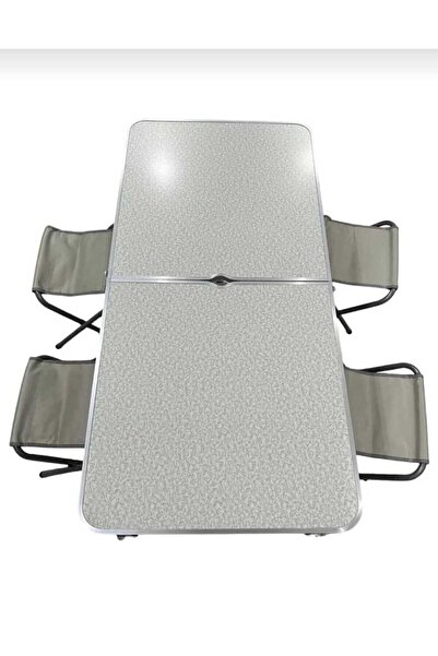baytoptan Katlanır Piknik/Kamp Masası Seti Çanta Tipi (4 Taburesiyle Birlikte)