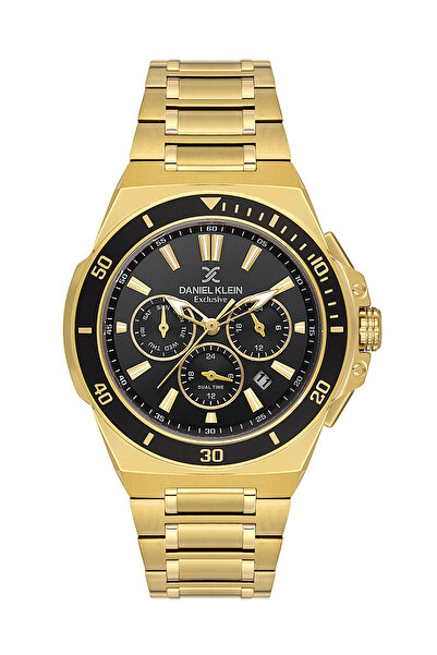 Daniel Klein ساعة رجالية فاخرة من الفولاذ المقاوم للصدأ باللون الذهبي DK.1.14...