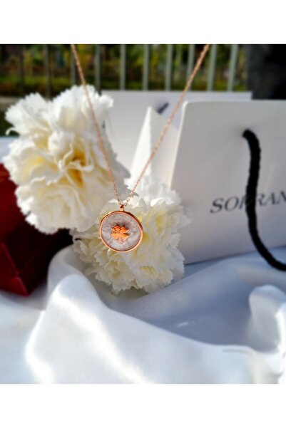 Soprano Silver Yonca Kolye 925 Ayar Gümüş