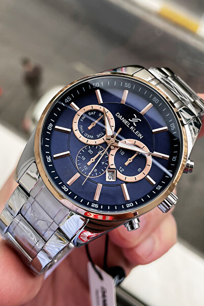 Daniel Klein Erkek Kol Saati 3 Atm Su Geçirmez Gümüş Renk Çelik Kordon Cbk202...