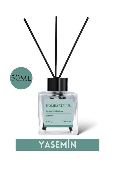 homeartplus yasemin kokulu bambu çubuklu kare oda kokusu 50 ml