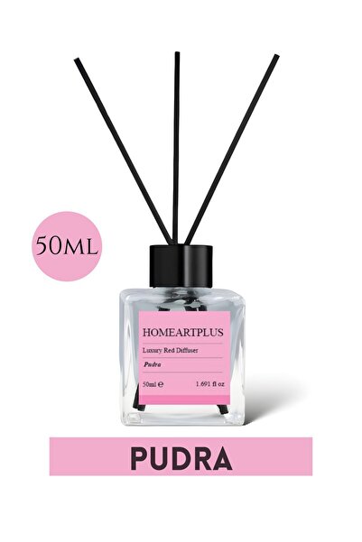 homeartplus pudra kokulu bambu çubuklu kare oda kokusu 50 ml