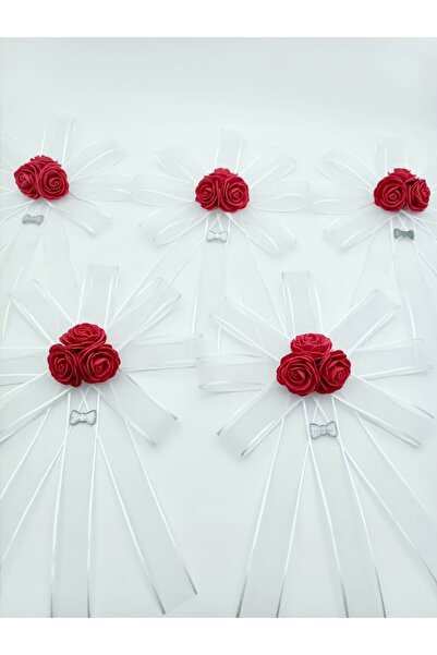 EvremStore Gelin Bohçasına Uygun Çiçekli Bohça Süsü 5 Adet