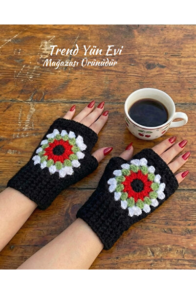 TrendYünEvi Örgü Parmaksız Eldiven
