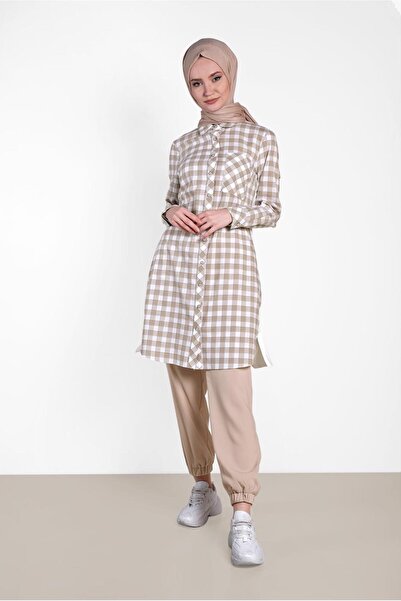 Alvina تونيك منقوش ومطرز على الظهر 4308