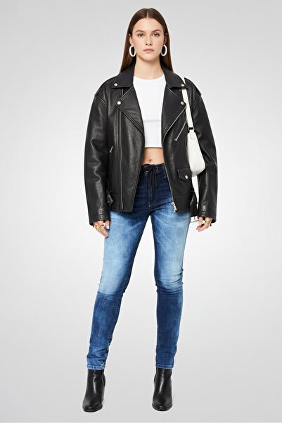 Diesel Women Stretch Fit Washed Stretchable Denim, Blue