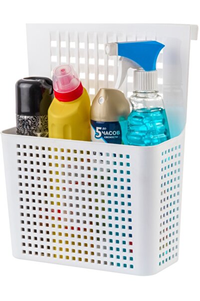 Vakia Çok Amaçlı Askılı Dolap Içi Deterjanlık Asılabilir Dolap Düzenleyici Sepet