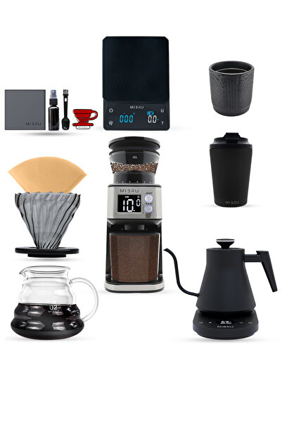 MIBRU مجموعة ملحقات القهوة V60، مجموعة تحضير القهوة الكاملة V60، 12 أداة قهوة...