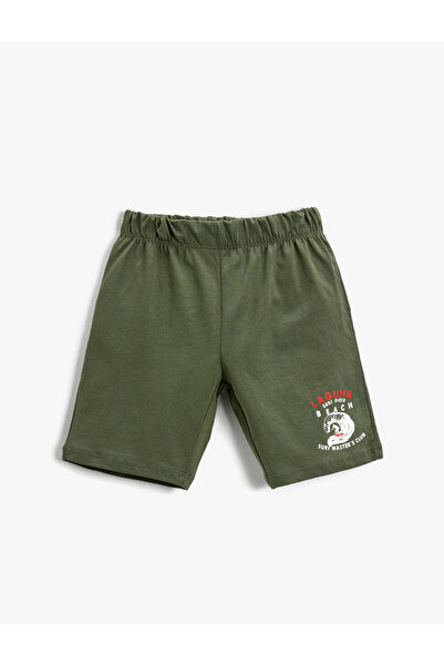 Koton Erkek Çocuk Surf Baskılı Şort Pamuklu
