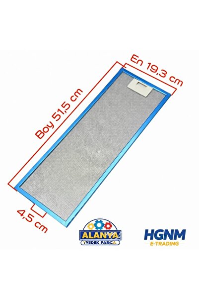 Home 19,5 X 51,5 CM Davlumbaz Yağ Filtresi Aspiratör Yağ Filtresi Mutfak Aspi...