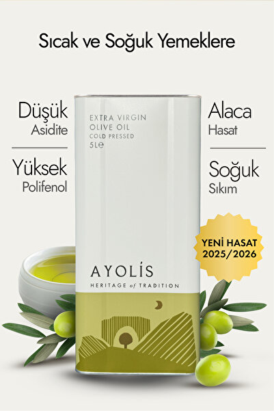 Ayolis Premium Chef 5 Lt Soğuk Sıkım Natürel Sızma Zeytinyağı