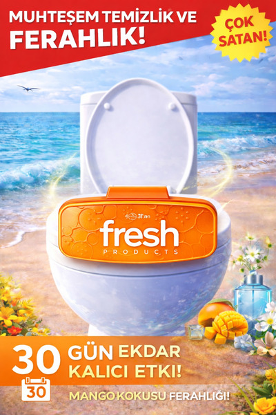 Fresh Products Fresh Clip 2.5 Tuvalet Wc Klozet Koku Giderici Mango (turuncu)