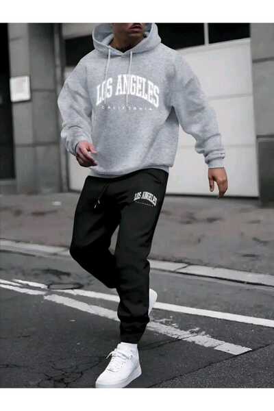 WOODROFFE Чоловічий спортивний костюм - з принтом, капюшоном, оверсайз, бойфренд