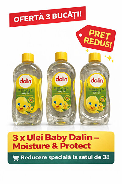 Dalin Pachet 3X - Ulei pentru bebeluși cu avocado 300 ml,
