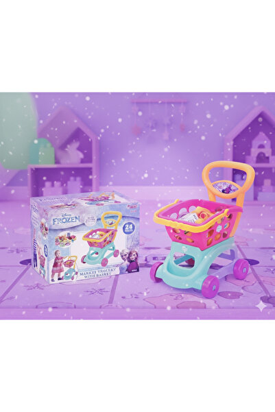 Sayıcı Kids عربة تسوق مع سلة مجمدة - مجموعة ألعاب منزل الدمى الممتعة مكونة من...