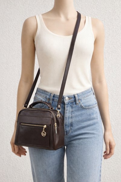 VELVET RUSH Women's Hand and Shoulder Bag Multi-Compartment Stylish Leather