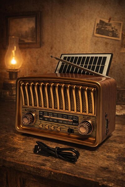 BLOMSTER Everton Rt-852 Güneş enerjili nosatjik USB Bluetooth radyo müzik çalar