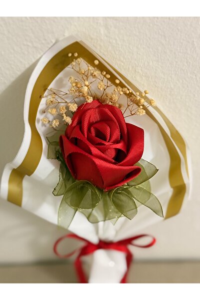 Store Kırmızı Kurdele Gül Tekli Buket - 14 Şubat Sevgililer Günü & Yılbaşı He...
