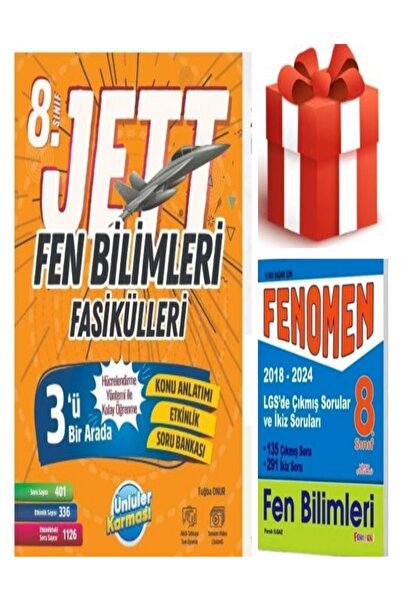 Ünlüler Karması 8.SINIF JETT FEN BİLİMLERİ FASİKÜL+fen DENEME GÜNCEL MÜFREDAT