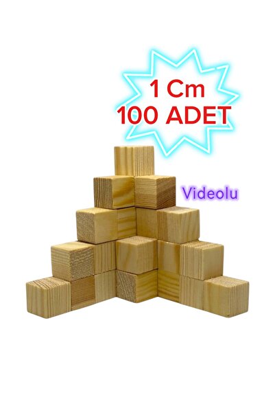 iDekor (1 cm) Ahşap Küp (100 adet) - DIY Sanat ve Hobi Projeleri biblo yapımı...