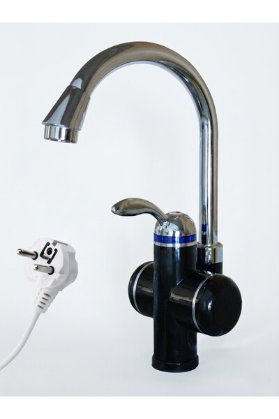 Sıcak Musluk Elektrikli Ani Su Isıtıcı Termal Şofben Musluk Lavaboya Monteli ...