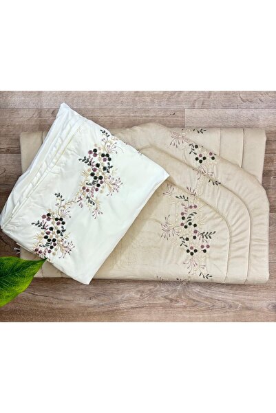 alzawia 1cm embroidered foam prayer rug with matching embroidered prayer mat ...