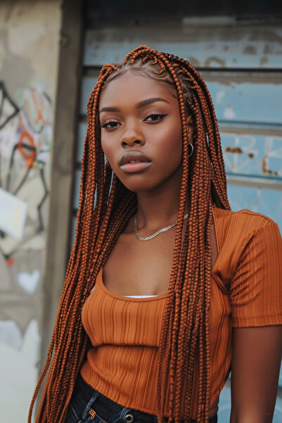 Mina Peruk Păr roșu cupru Esperer - împletitură sintetică, 100 gr.