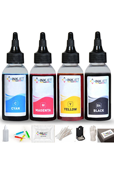 HP 652 Uyumlu Kartuş Dolum Seti 4X100Ml Yüksek Kalite Seçenekli Inkjet