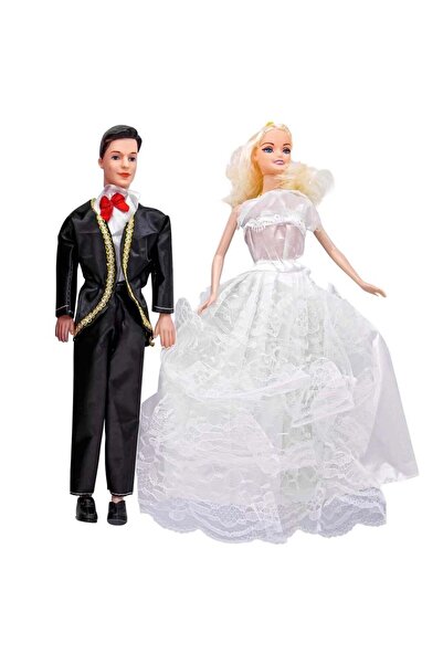 YıldızDükkan Oyuncak Bebek Anlily Gelin Ve Damat Bebekler Evcilik Oyun Seti O...