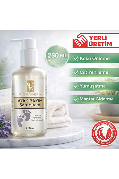 richaderm Ayak Bakım Şampuanı 250ml, Mantar ve Önleyici, Sağlıklı ve Ferahlatıcı