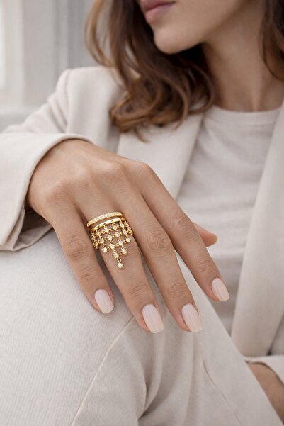 Sense of Atelier خاتم كاسكيد لوكس-ذهبي