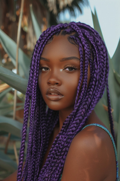 Mina Peruk Sentetik Örgülük Saç Esperer 100 Gr. - Küllü Mor