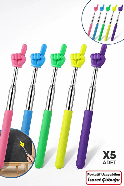 Berdina Home 5 Adet Portatif Uzayabilir Sevimli Parmak Öğretmen İşaret Tahta ...