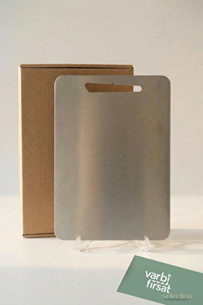 Varbifırsat Stainless Steel Cutting Board – 23X33 cm |   Durable and Metal Cu...