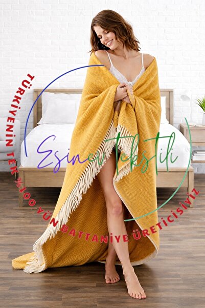 Özyün ÇİFT KİŞİLİK BATTANİYE;%100 yün&yününün ince liflerinden üretilmiştir.